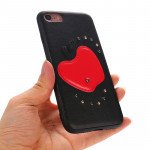 Wholesale iPhone SE (2020) / 8 / 7 Apple Design Studs Armor PU Leather Case (Black)